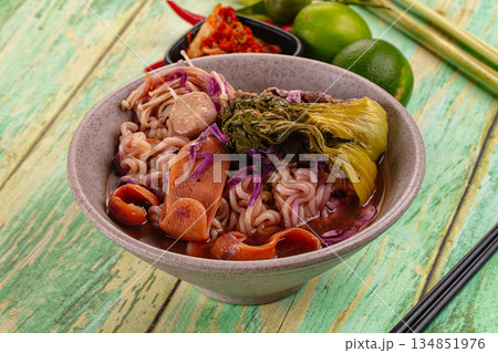 Korean kimchi beef noodles soup Korean kimchi beef noodles soup 134851976