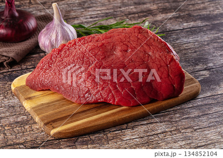 Raw red beef meat fillet 134852104