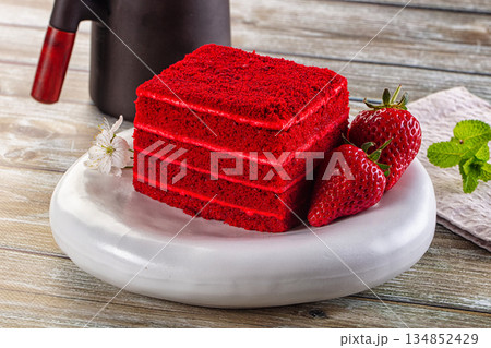 Gourmet Red velvet cream cake Gourmet Red velvet cream cake 134852429