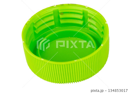 Green bottle cap isolated on white background recycle Green bottle cap isolated on white background recycle 134853017