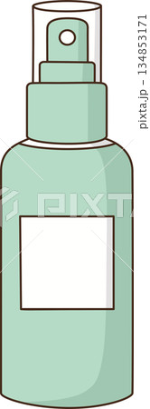 Cute Pastel Green Spray Bottle Illustration for Skincare or Self Care Cute Pastel Green Spray Bottle Illustration for Skincare or Self Care 134853171