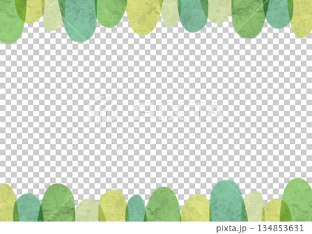 Watercolor green forest background frame Watercolor green forest background frame 134853631