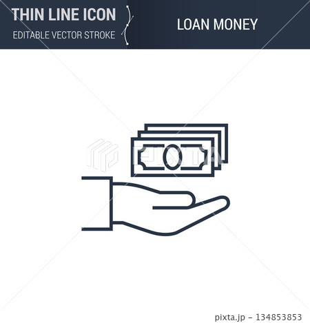 Loan Money Icon Loan Money Icon 134853853