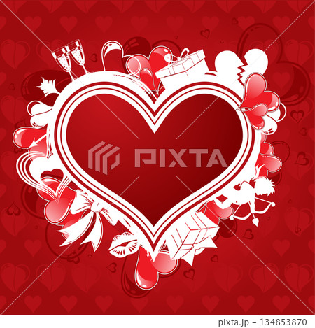 Valentines Day Frame Valentines Day Frame 134853870