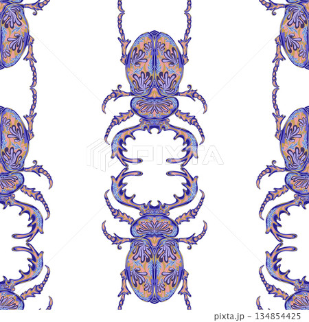 seamless pattern with crabs and sea crab seamless pattern with crabs and sea crab 134854425