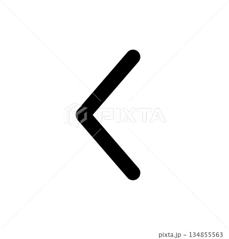 矢印のアイコン　くの字　太い　シェブロン 134855563