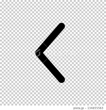 矢印のアイコン　くの字　太い　シェブロン 134855563