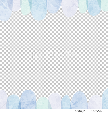 水彩冬季雪林背景方形邊框 134855609