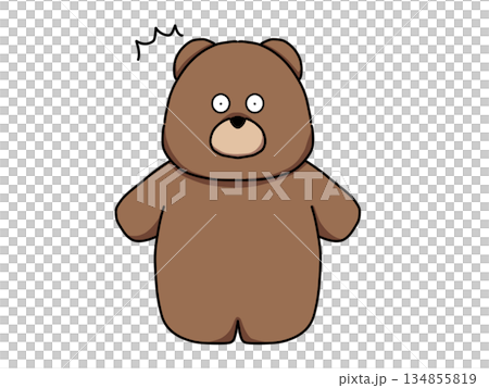 一隻驚訝的熊的插圖 一隻驚訝的熊的插圖 134855819