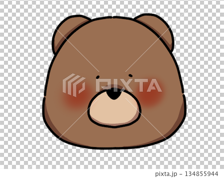 Embarrassed bear face Embarrassed bear face 134855944