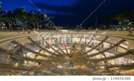 Rain Oculus At Marina Bay Sands In Central Business District. Singapore. 134856366