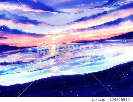 陽と海と浜辺 陽と海と浜辺 134856919