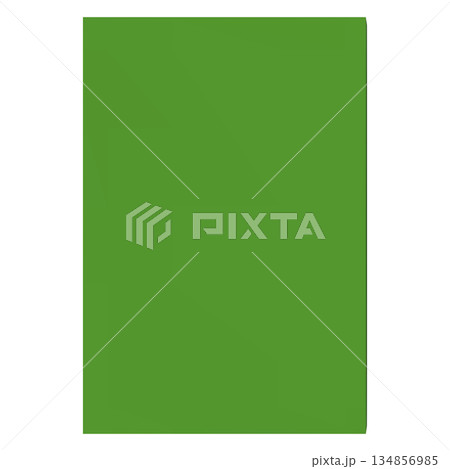 Green gift cardboard box with cover above view, vector realistic carton rectangle container top, present parcel package Green gift cardboard box with cover above view, vector realistic carton rectangle container top, present parcel package 134856985