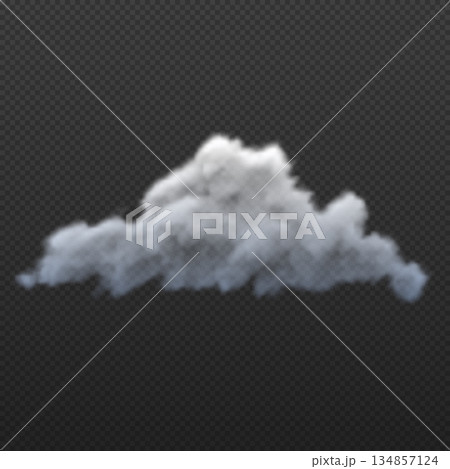 Soft fluffy cloud, meteorology weather forecast cloudy symbol, mist, haze smoke, vector realistic cumulus overlay effect Soft fluffy cloud, meteorology weather forecast cloudy symbol, mist, haze smoke, vector realistic cumulus overlay effect 134857124