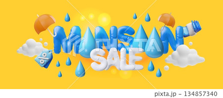 A 3D banner with inflatable letters 