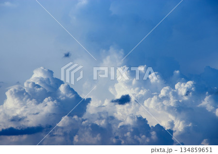 Big white cloud on blue sky. Heaven view 134859651