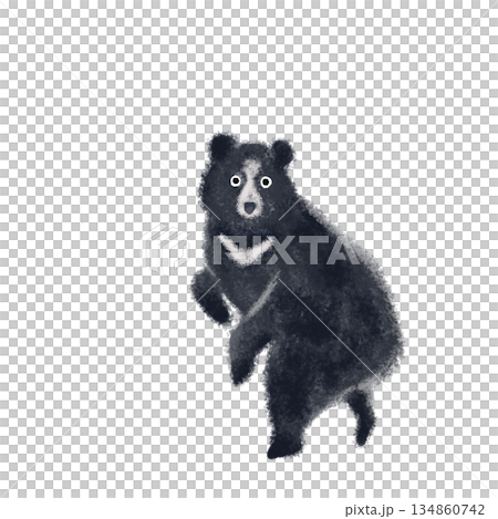Illustration of a walking bear (reversed) 134860742