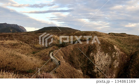 東京都神津島の秋の山の風景 134861169