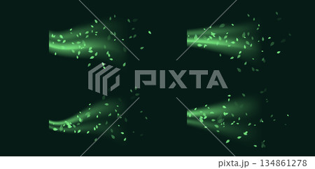 Green swirl elements Green swirl elements 134861278