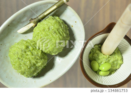 ずんだ餅を俯瞰 ずんだ餅を俯瞰 134861753