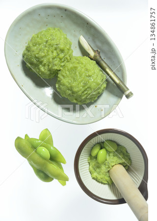 ずんだ餅を俯瞰 134861757