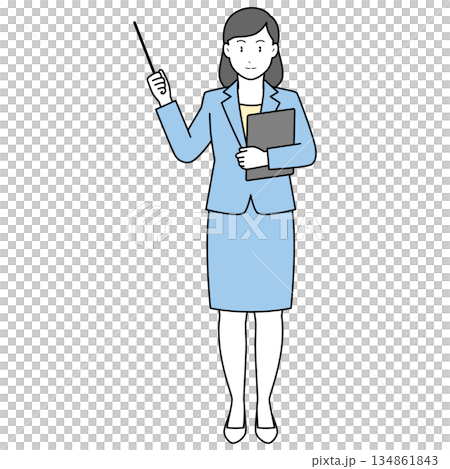 Female businessman giving a presentation Female businessman giving a presentation 134861843