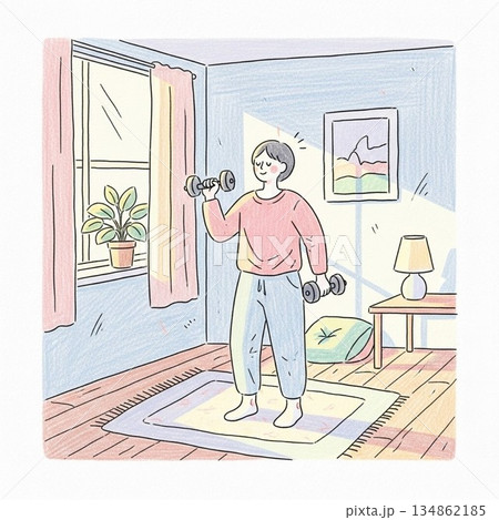 ランニングする人 134862185