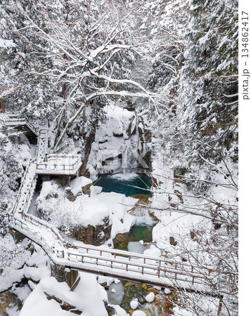 夕森渓谷(冬):竜神の滝 夕森渓谷(冬):竜神の滝 134862417