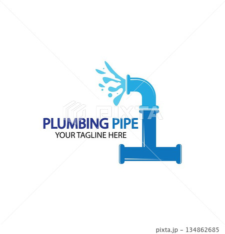 Pipe Plumbing logo vector Design Template,Plumbing logo vector design template. water pipe logo design.Leaking water logotype,Design Concept, Creative Symbol, Icon Pipe Plumbing logo vector Design Template,Plumbing logo vector design template. water pipe logo design.Leaking water logotype,Design Concept, Creative Symbol, Icon 134862685