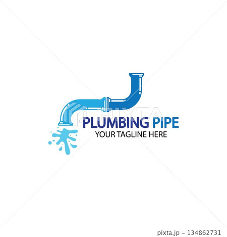Pipe Plumbing logo vector Design Template,Plumbing logo vector design template. water pipe logo design.Leaking water logotype,Design Concept, Creative Symbol, Icon Pipe Plumbing logo vector Design Template,Plumbing logo vector design template. water pipe logo design.Leaking water logotype,Design Concept, Creative Symbol, Icon 134862731