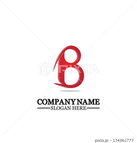 Abstract letter b logo vector. B logo symbol icon design template. 134862777