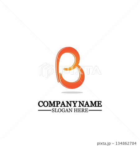 Abstract letter b logo vector. B logo symbol icon design template. 134862784