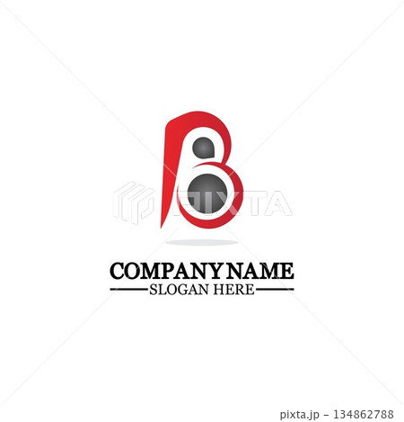 Abstract letter b logo vector. B logo symbol icon design template. Abstract letter b logo vector. B logo symbol icon design template. 134862788