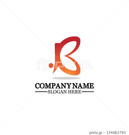 Abstract letter b logo vector. B logo symbol icon design template. 134862793