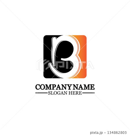 Abstract letter b logo vector. B logo symbol icon design template. Abstract letter b logo vector. B logo symbol icon design template. 134862803