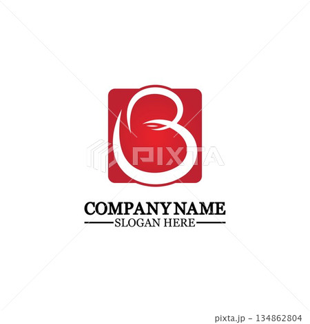 Abstract letter b logo vector. B logo symbol icon design template. Abstract letter b logo vector. B logo symbol icon design template. 134862804