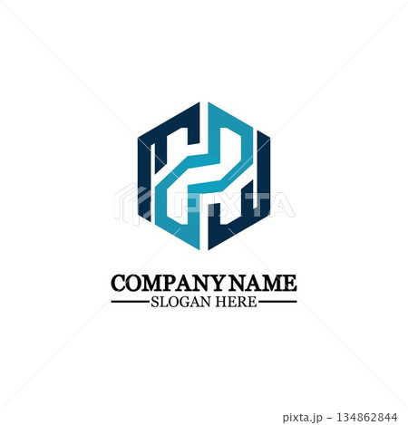 Abstract letter H Hexagon vector logo design template.impossible font ,symbol, alphabet,Letter H 134862844