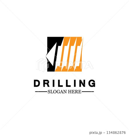 Drill logo icon design template ,Logo for mining / business / bore / drilling business / oil drilling. Other companies. Vector illustration. Drill logo icon design template ,Logo for mining / business / bore / drilling business / oil drilling. Other companies. Vector illustration. 134862876
