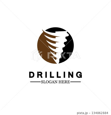 Drill logo icon design template ,Logo for mining / business / bore / drilling business / oil drilling. Other companies. Vector illustration. Drill logo icon design template ,Logo for mining / business / bore / drilling business / oil drilling. Other companies. Vector illustration. 134862884