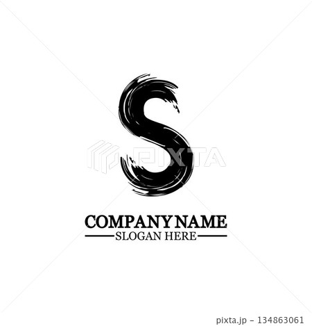 grunge letter S, vector design element,S grungy font, brush, logo, symbol, icon, graphic, vector . grunge letter S, vector design element,S grungy font, brush, logo, symbol, icon, graphic, vector . 134863061