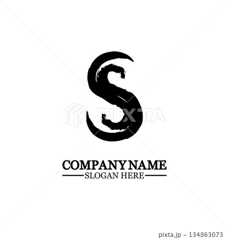 grunge letter S, vector design element,S grungy font, brush, logo, symbol, icon, graphic, vector . grunge letter S, vector design element,S grungy font, brush, logo, symbol, icon, graphic, vector . 134863073