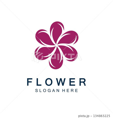 flowers design vector for spa, boutique, beauty salon, cosmetician, shop, yoga class, hotel and resort 134863225