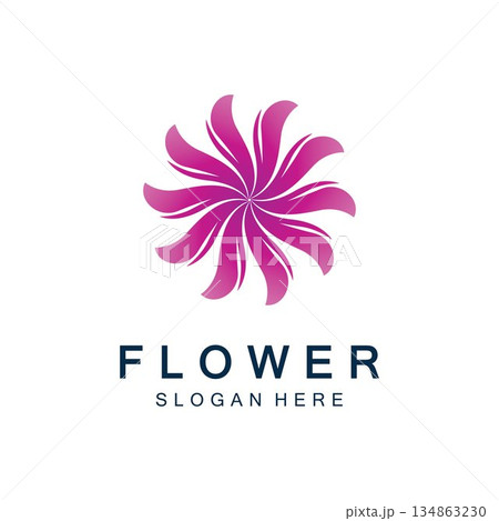 flowers design vector for spa, boutique, beauty salon, cosmetician, shop, yoga class, hotel and resort 134863230