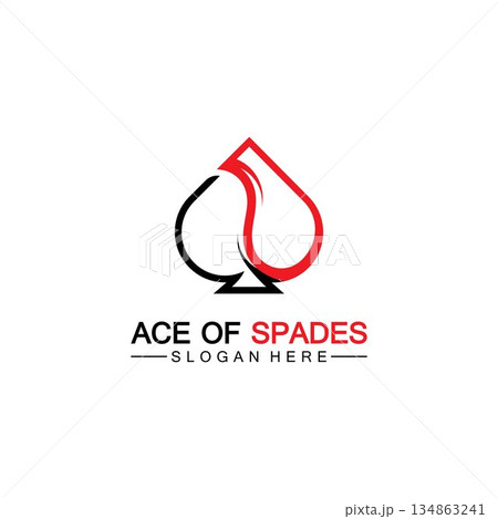 Ace of Spades icon logo design. Flat related icon for web and mobile applications. It can be used as - logo, pictogram, icon, infographic element. Illustration. Ace of Spades icon logo design. Flat related icon for web and mobile applications. It can be used as - logo, pictogram, icon, infographic element. Illustration. 134863241
