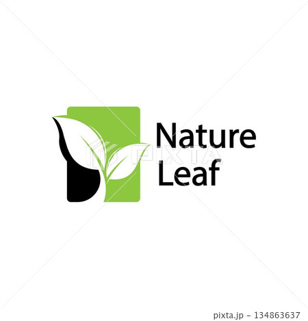 leaf logo design vector for nature symbol template editable,Green leaf logo ecology nature element vector icon. 134863637