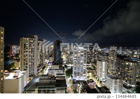 ワイキキ夜景 134864685