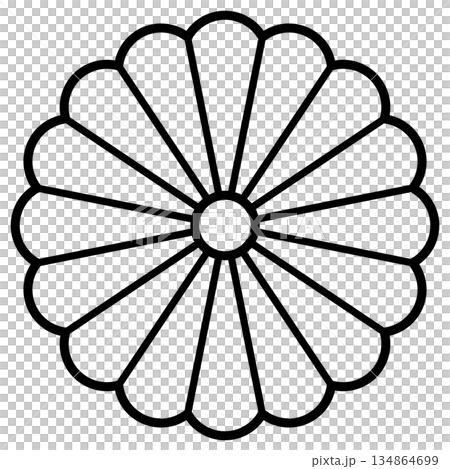 家紋です。陰十六菊といいます。 134864699