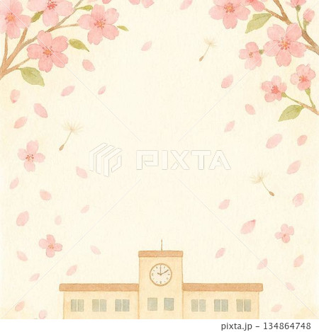 桜舞う校舎 134864748