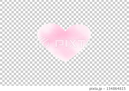 淡粉紅水彩愛心 簡單易用的插畫素材 * 134864815