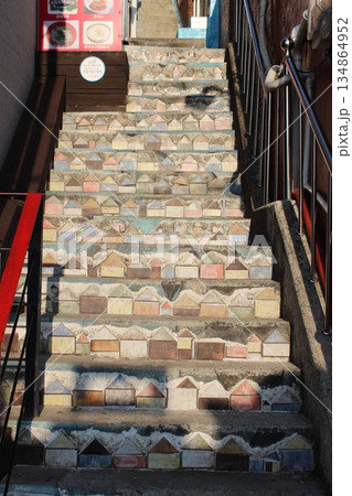 韓国釜山観光BESTスポット、韓国のマチュピチュ甘川文化村、海鮮サムギョプサル 134864952